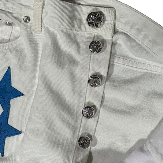 Star Patch Jeans by Chrome Hearts