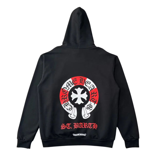Red and Black Hoodie by Chrome Hearts