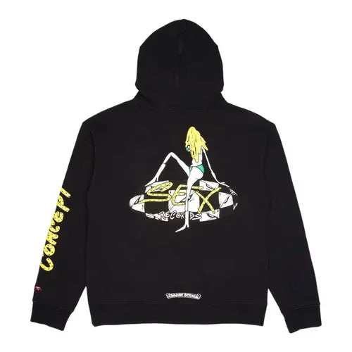 Black Matty Concept Hoodie by Chrome Hearts