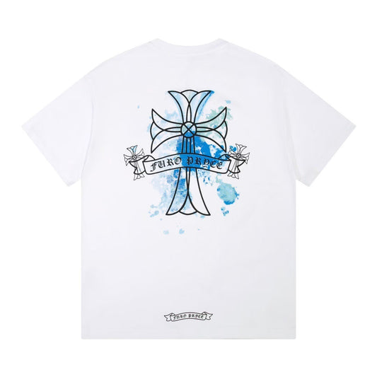 Furo Pryce Cross Tee White by Chrome Hearts