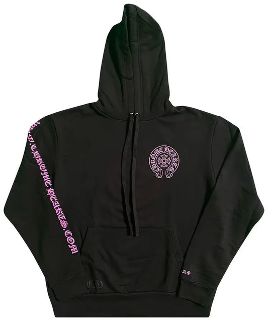 CH Pink Black Horse Logo Hoodie by CHROME HEARTS