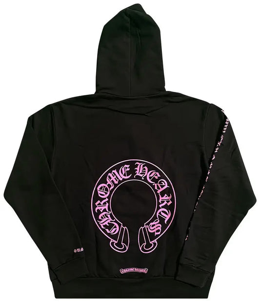 CH Pink Black Horse Logo Hoodie by CHROME HEARTS