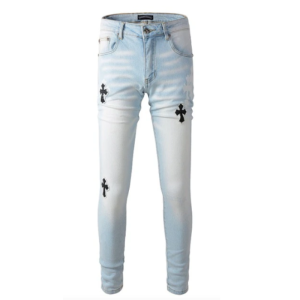 Cross Patches Skinny Jeans by Chrome Hearts