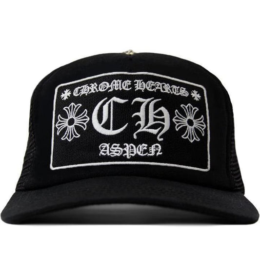 Aspen Exclusive Trucker Black Hat by Chrome Hearts