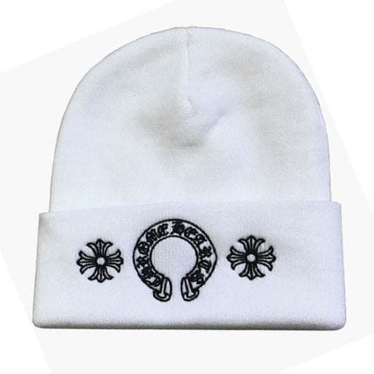 Beanie Three Flowers White by Chrome Hearts