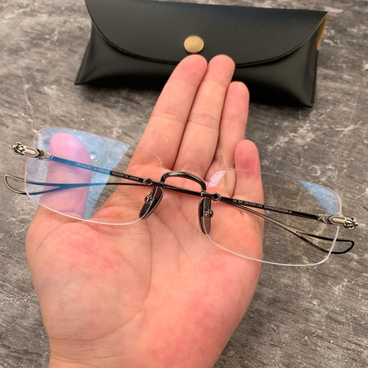 Black Rimeless Slim Glasses by Chrome Hearts