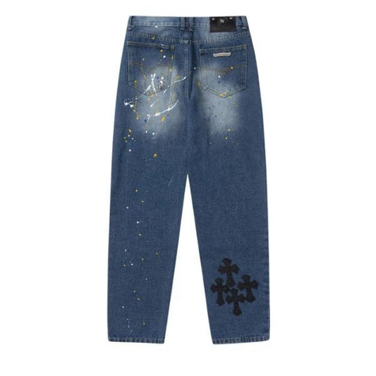 Blue Span Denim Pants by Chrome Hearts
