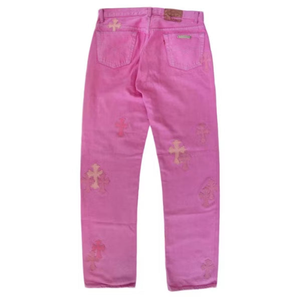 Pink Jeans by Chrome Hearts