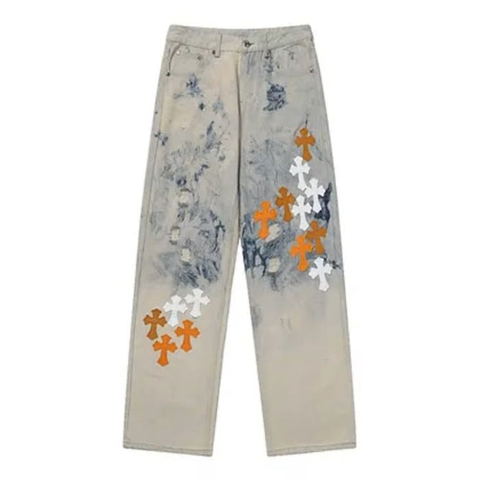 St Barth Tie Dye Denim Jeans by Chrome Hearts