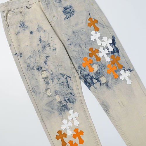 St Barth Tie Dye Denim Jeans by Chrome Hearts