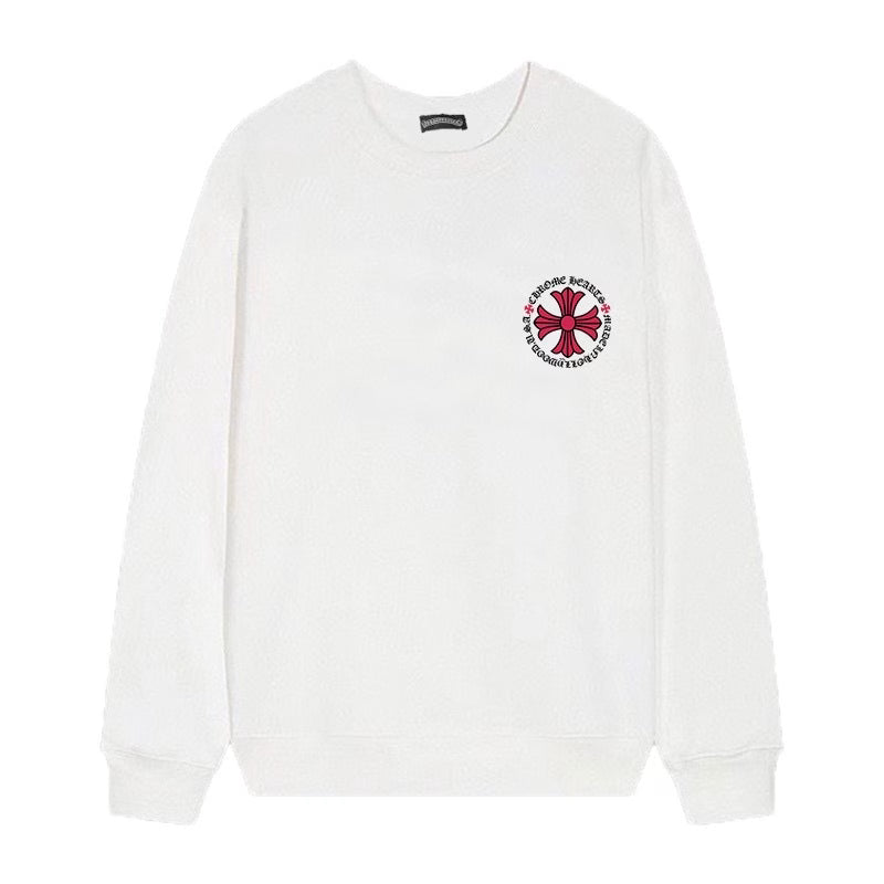 Pink Cross Circle Sweatshirt – White by Chrome Hearts