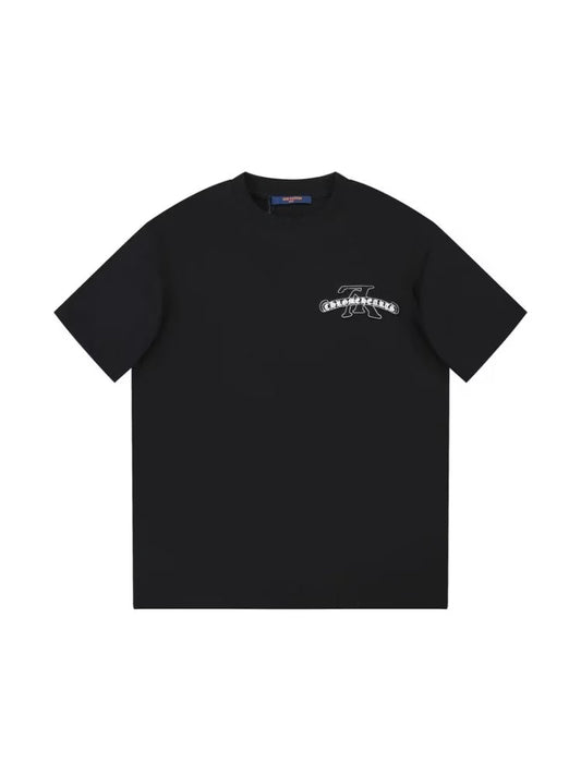 Louis Vuitton X T-Shirt Black by Chrome Hearts