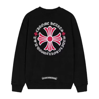 Pink Cross Circle Sweatshirt – Black by Chrome Hearts