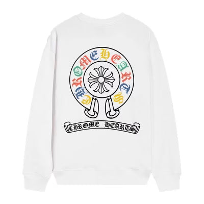 Multi Color Horseshoe Crewneck Sweatshirt by Chrome Hearts